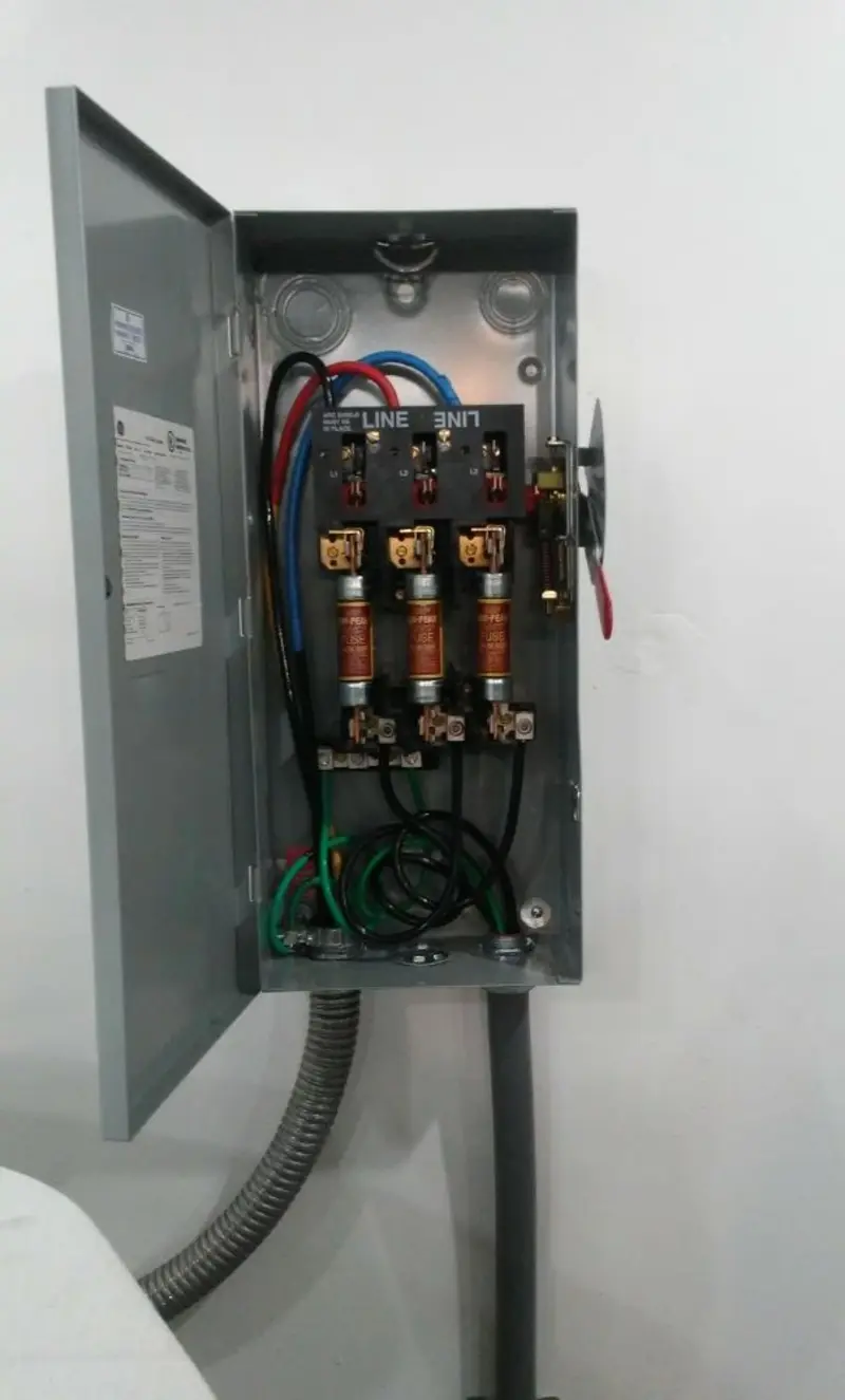 Three-phase disconnect switch installed for Electrical Wiring & Rewiring in York